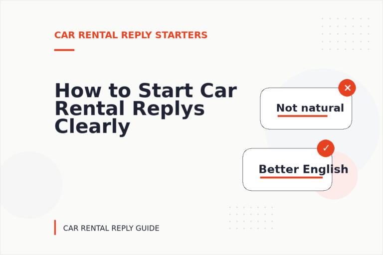 How to Start Car Rental Replys Clearly How to Start Car Rental Replys Clearly