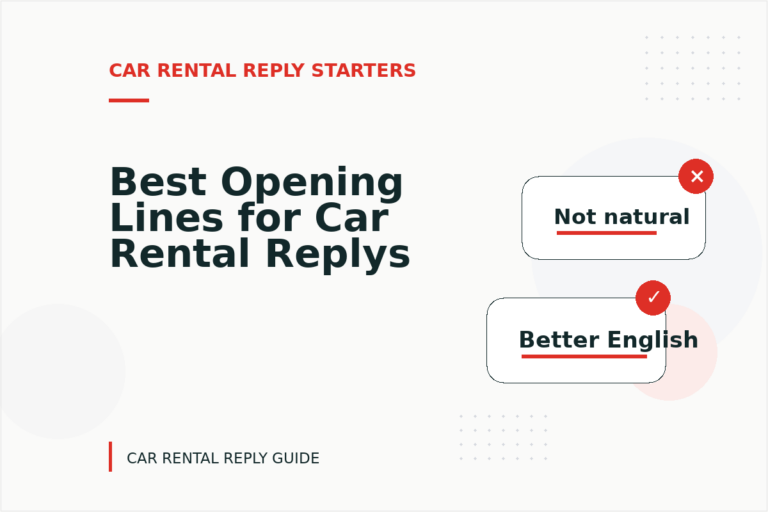 Best Opening Lines for Car Rental Replys Best Opening Lines for Car Rental Replys