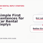 Simple First Sentences for Car Rental Replys