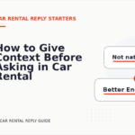 How to Give Context Before Asking in Car Rental Reply English