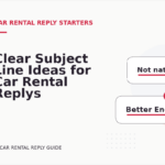 Clear Subject Line Ideas for Car Rental Replys