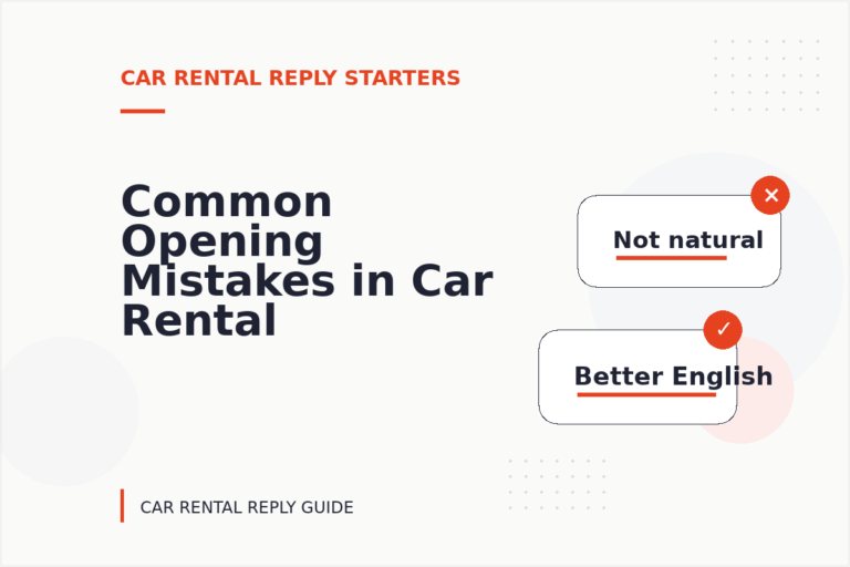 Common Opening Mistakes in Car Rental Replys