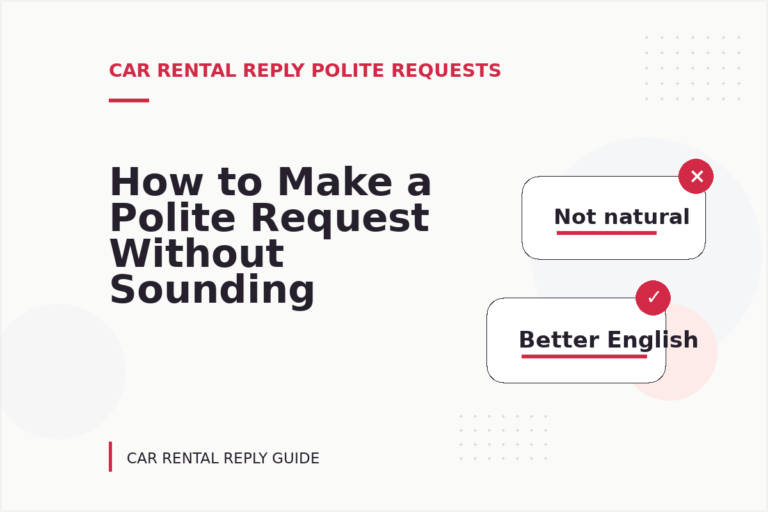 How to Make a Polite Request Without Sounding Demanding in Car Rental Reply English How to Make a Polite Request Without Sounding Demanding in Car Rental Reply English