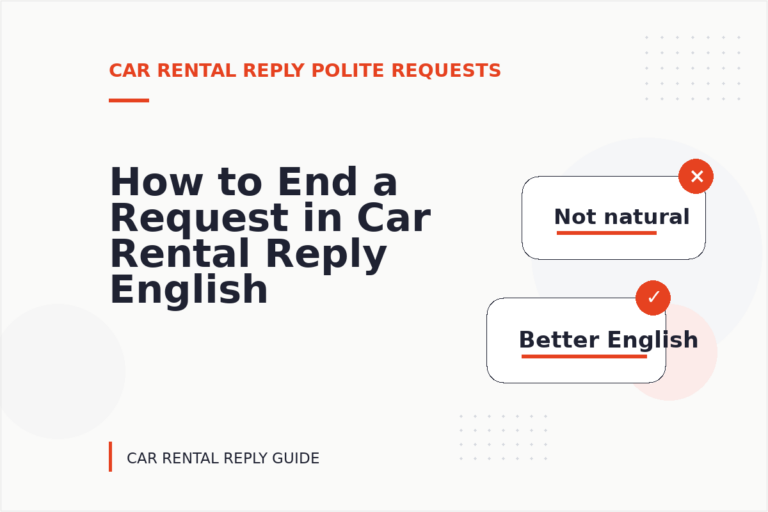 How to End a Request in Car Rental Reply English How to End a Request in Car Rental Reply English