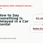 How to Say Something Is Delayed in a Car Rental Reply