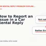How to Report an Issue in a Car Rental Reply