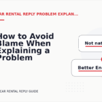How to Avoid Blame When Explaining a Problem in Car Rental Reply English