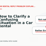 How to Clarify a Confusing Situation in a Car Rental Reply
