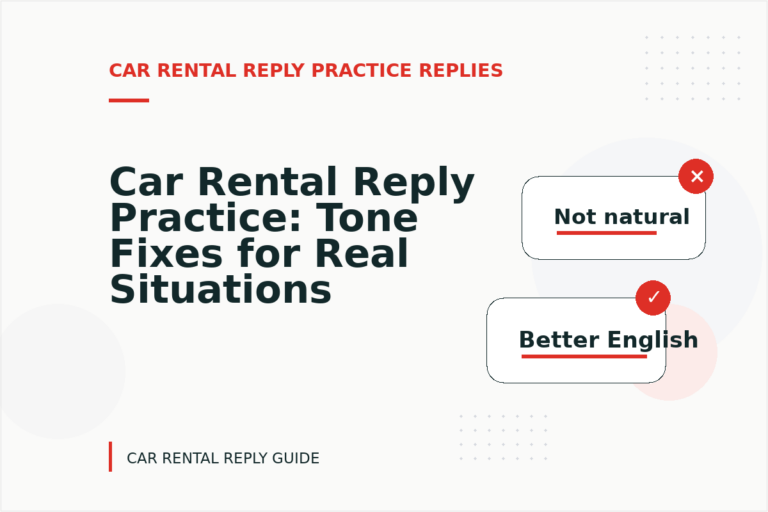 Car Rental Reply Practice: Tone Fixes for Real Situations Car Rental Reply Practice: Tone Fixes for Real Situations