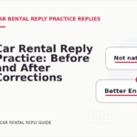 Car Rental Reply Practice: Before and After Corrections